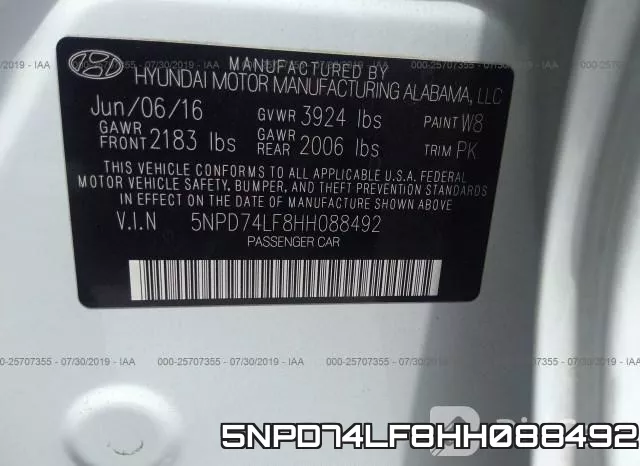 5NPD74LF8HH088492 фото 9