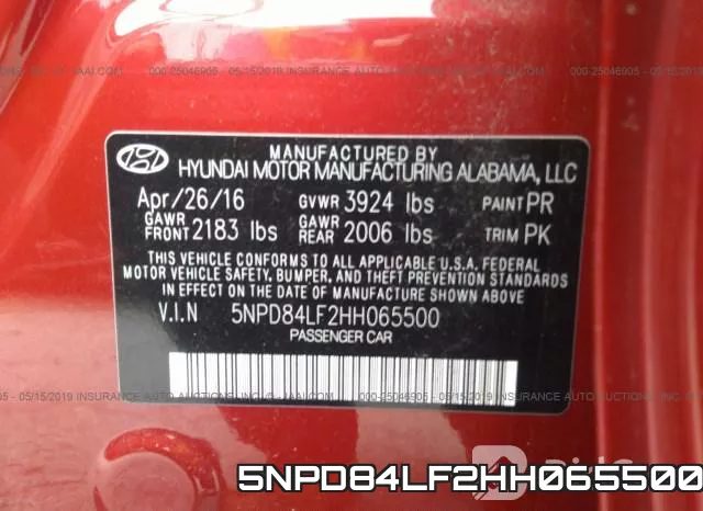 5NPD84LF2HH065500 фото 10