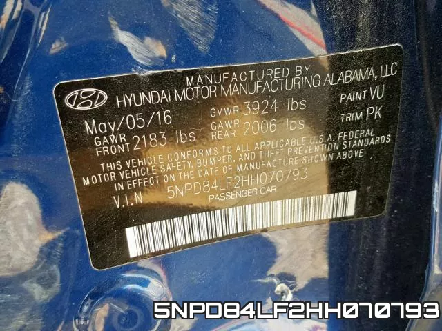 5NPD84LF2HH070793 фото 2