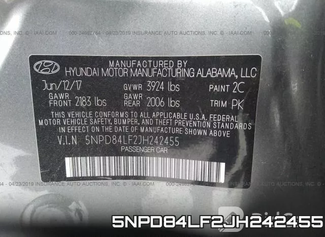 5NPD84LF2JH242455 фото 10
