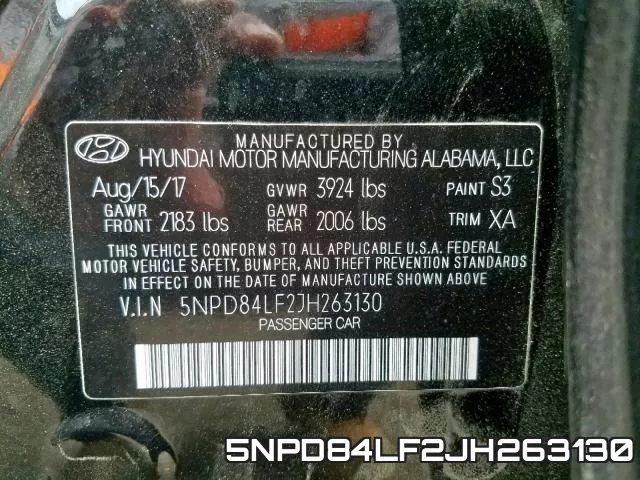 5NPD84LF2JH263130 фото 2