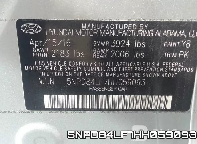 5NPD84LF7HH059093 фото 10