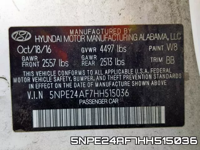 5NPE24AF7HH515036 фото 2