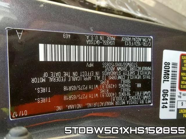 5TDBW5G1XHS150855 фото 2
