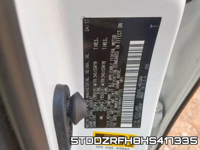 5TDDZRFH8HS417335 фото 2