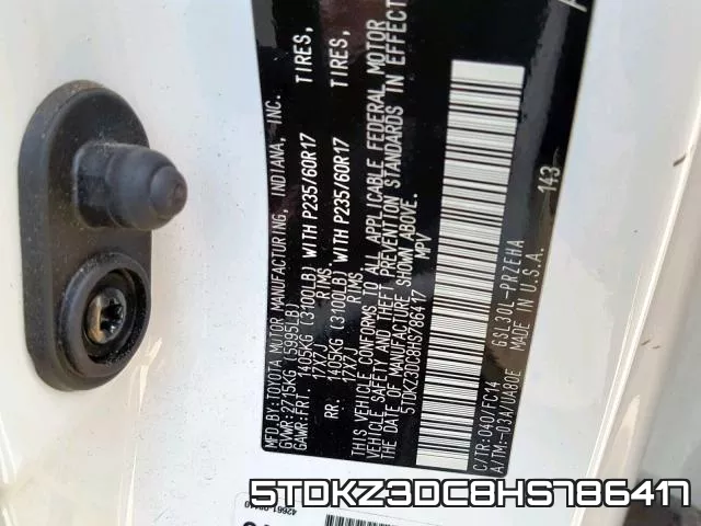 5TDKZ3DC8HS786417 фото 2