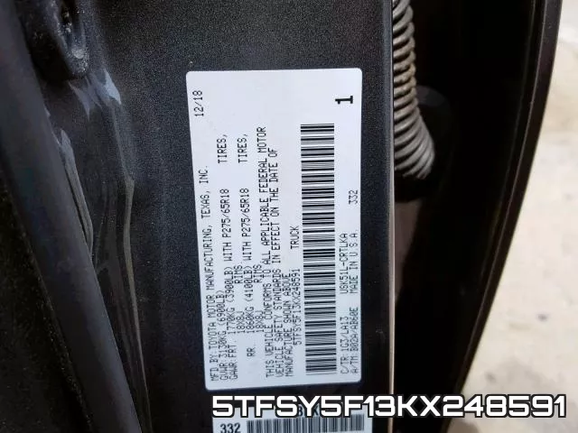 5TFSY5F13KX248591 фото 2