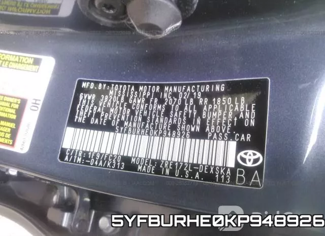 5YFBURHE0KP948926 фото 10