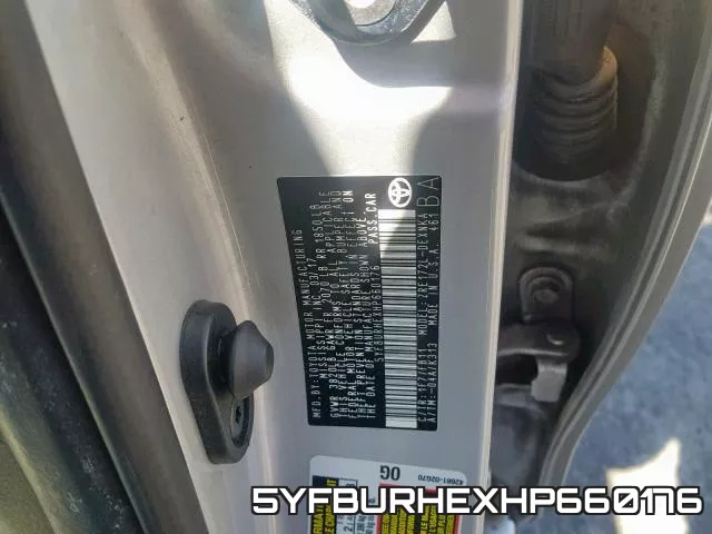5YFBURHEXHP660176 фото 2