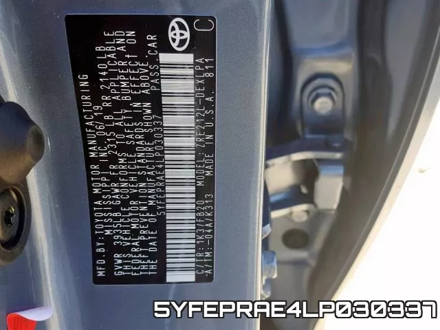 5YFEPRAE4LP030337 фото 2