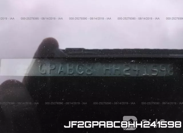 JF2GPABC8HH241598 фото 10