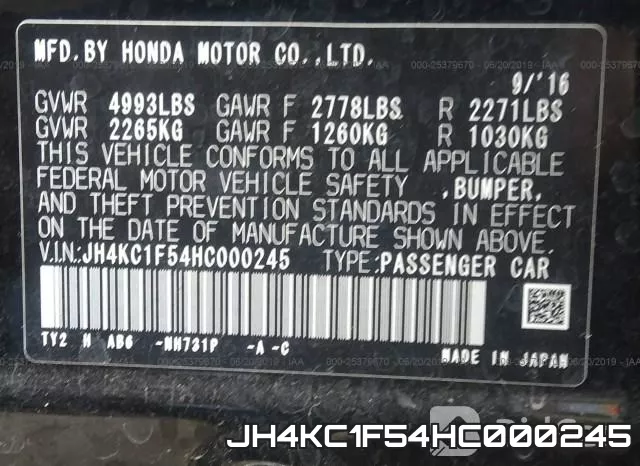 JH4KC1F54HC000245 фото 10