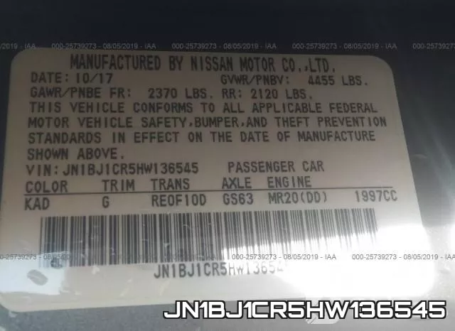 JN1BJ1CR5HW136545 фото 10
