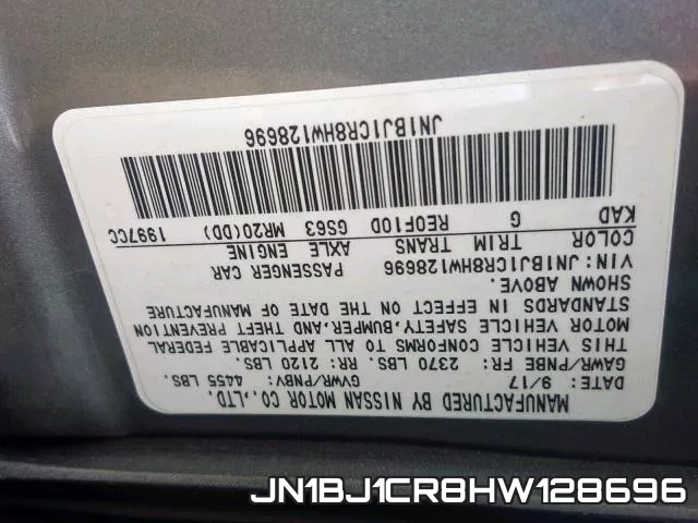 JN1BJ1CR8HW128696 фото 2