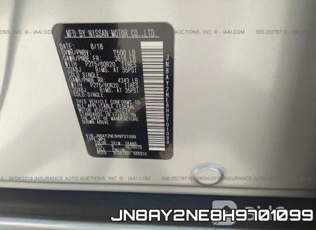 JN8AY2NE8H9701099 фото 10