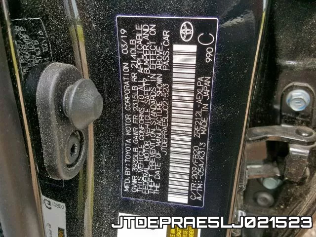 JTDEPRAE5LJ021523 фото 2