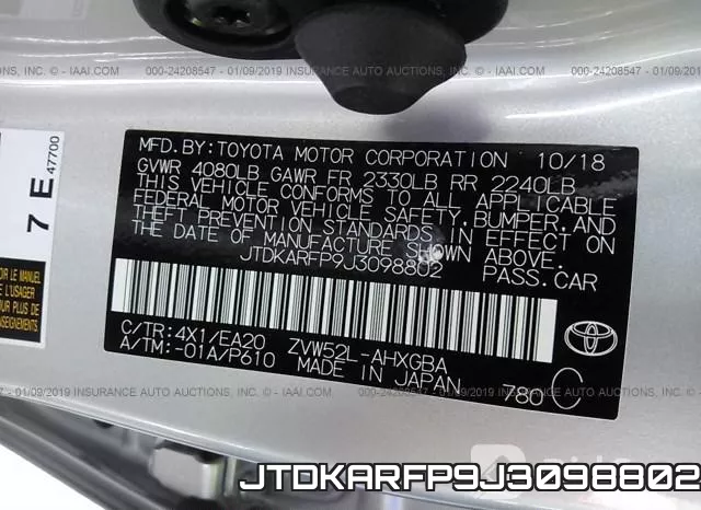 JTDKARFP9J3098802 фото 10
