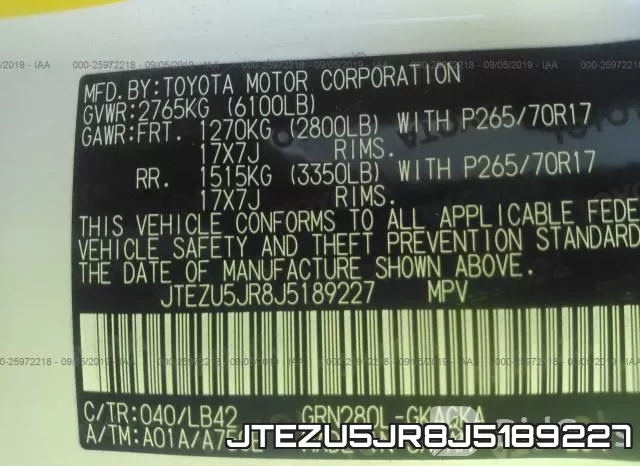 JTEZU5JR8J5189227 фото 10
