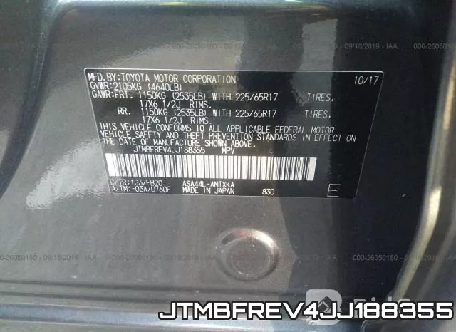 JTMBFREV4JJ188355 фото 10