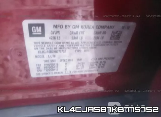KL4CJASB7KB775752 фото 10