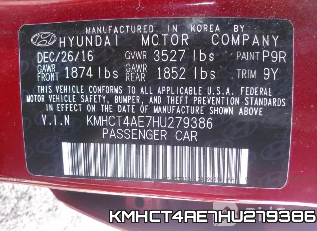 KMHCT4AE7HU279386 фото 10