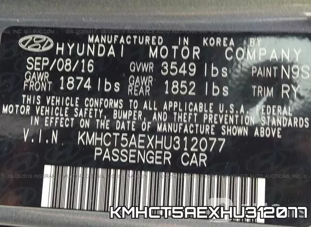 KMHCT5AEXHU312077 фото 10
