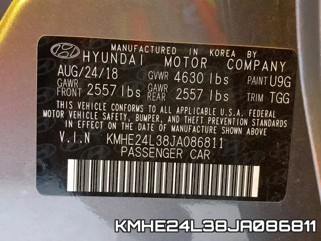 KMHE24L38JA086811 фото 2