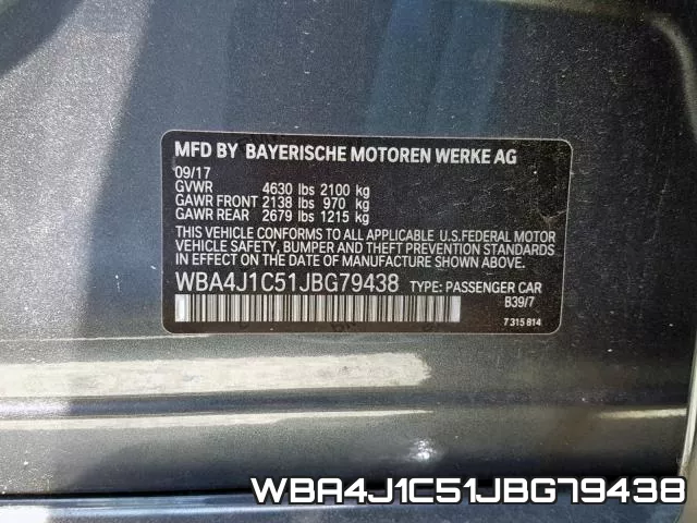 WBA4J1C51JBG79438 фото 2