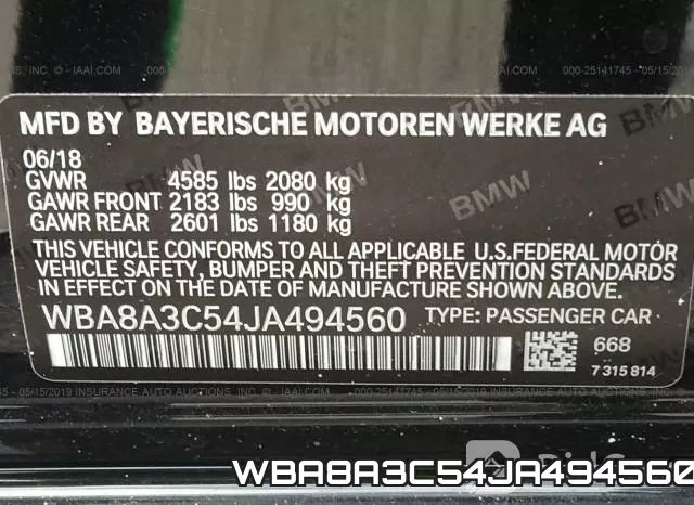 WBA8A3C54JA494560 фото 10