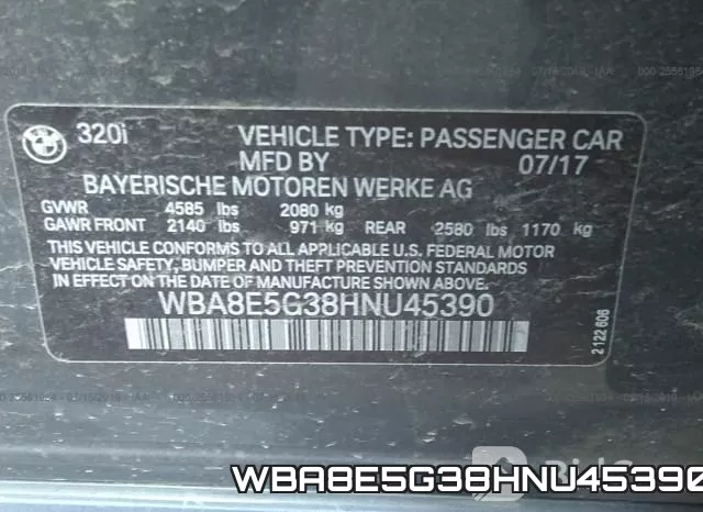 WBA8E5G38HNU45390 фото 10