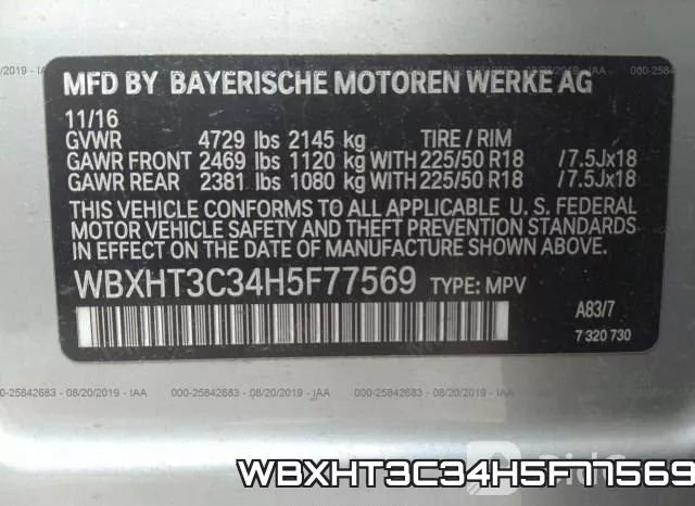 WBXHT3C34H5F77569 фото 10