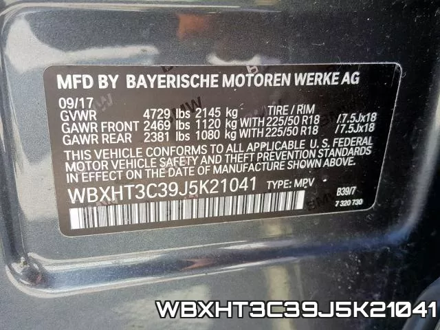 WBXHT3C39J5K21041 фото 2
