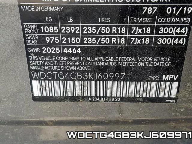 WDCTG4GB3KJ609971 фото 2