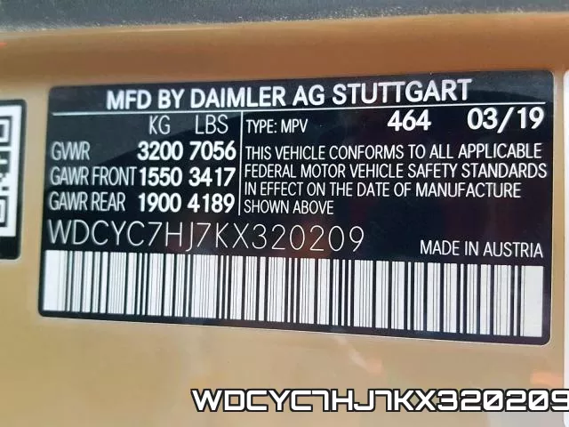 WDCYC7HJ7KX320209 фото 2