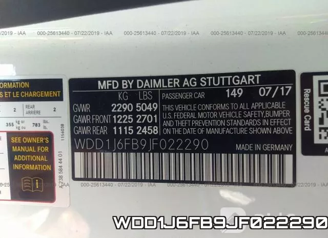 WDD1J6FB9JF022290 фото 10