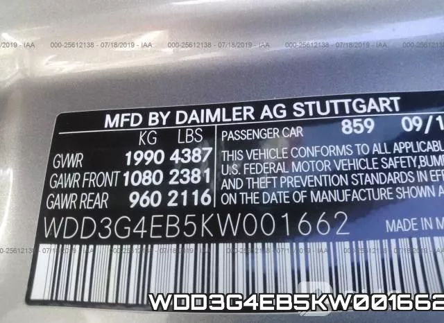 WDD3G4EB5KW001662 фото 10