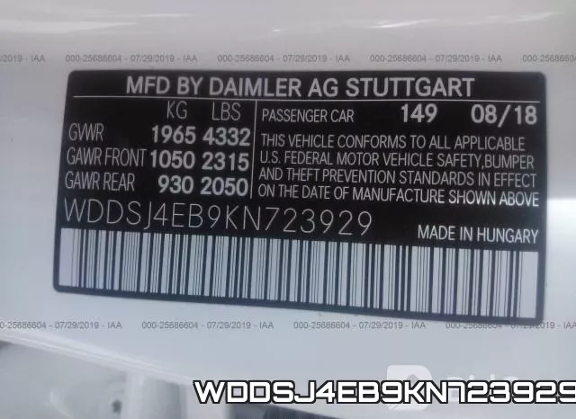 WDDSJ4EB9KN723929 фото 10