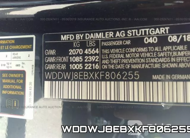 WDDWJ8EBXKF806255 фото 10