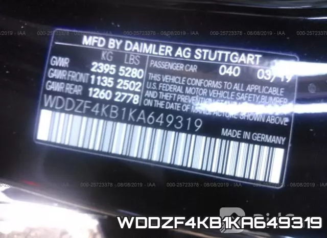 WDDZF4KB1KA649319 фото 10