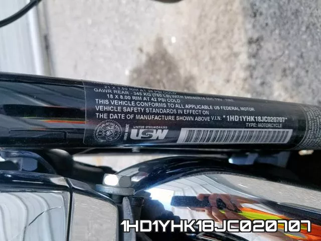 1HD1YHK18JC020707 фото 2