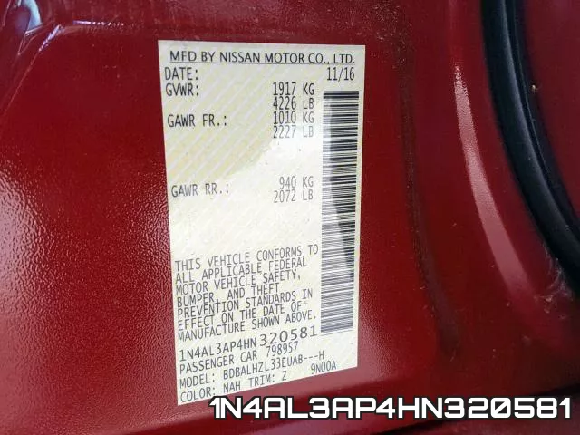 1N4AL3AP4HN320581 фото 2