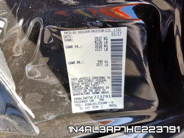 1N4AL3AP7HC223791 фото 2