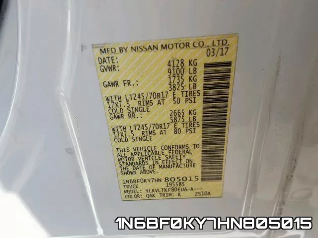 1N6BF0KY7HN805015 фото 2