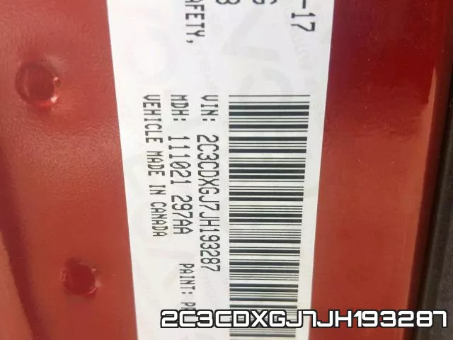 2C3CDXGJ7JH193287 фото 2