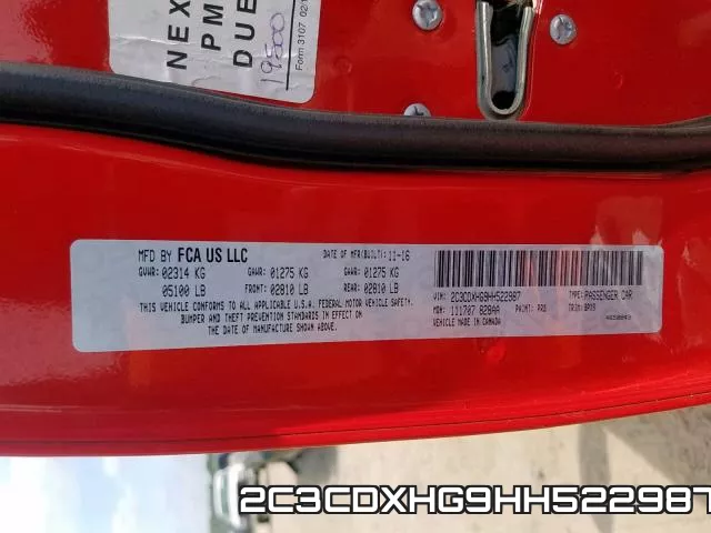 2C3CDXHG9HH522987 фото 2