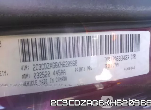 2C3CDZAG6KH620968 фото 10