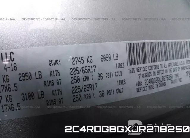 2C4RDGBGXJR278250 фото 10