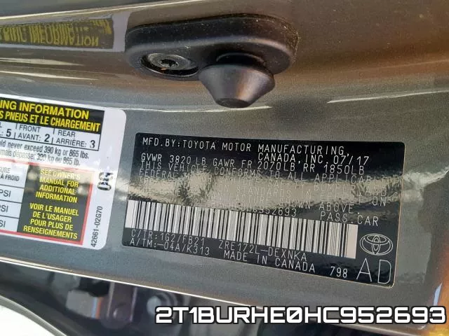 2T1BURHE0HC952693 фото 2