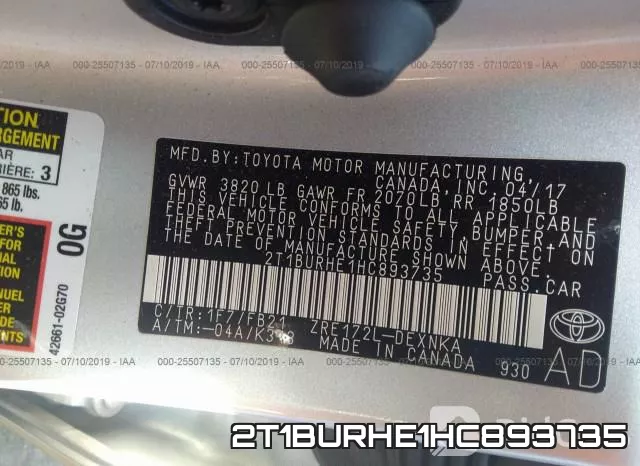 2T1BURHE1HC893735 фото 10