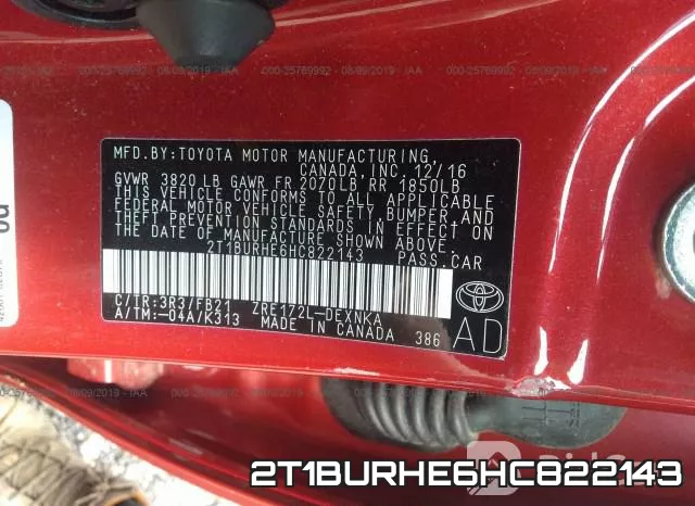 2T1BURHE6HC822143 фото 10